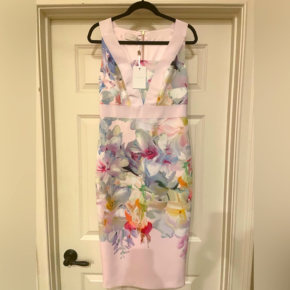 Ted Baker Hanging Gardens Border Dress SIZE 3/US 8 NWT